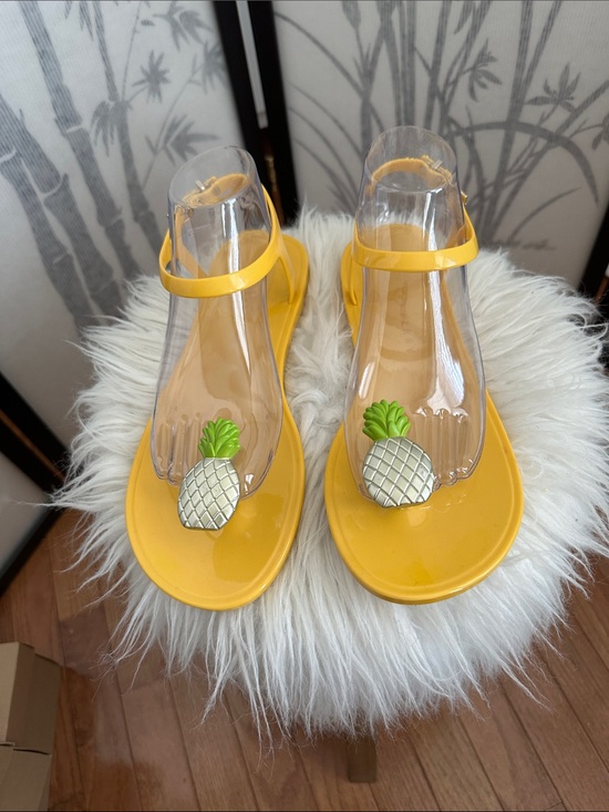 Katy Perry Collections Shoes - Katy Perry Collections Yellow Jelly Sandals with Pineapple Charm
